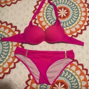 Pink “fabulous” bikini.